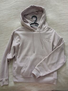 DKNY Women's Hooded Pullover Sweatshirt in Pale Mauve
